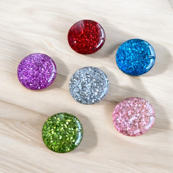 Fine glitter cabochon 16mm - available in different colors