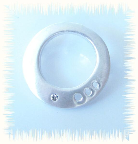 Creative pendant -Saturn silver plated with Swarovski crystal