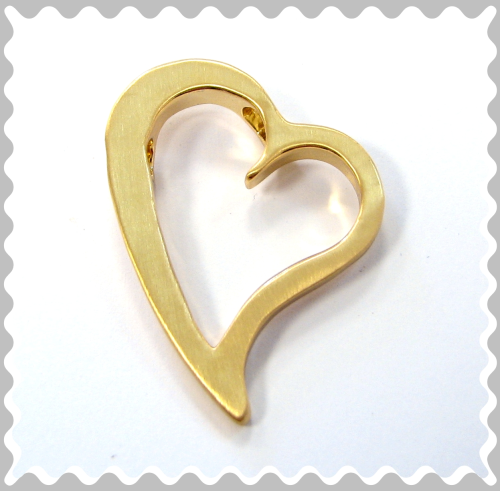 Creative pendant – open heart- gold-plated