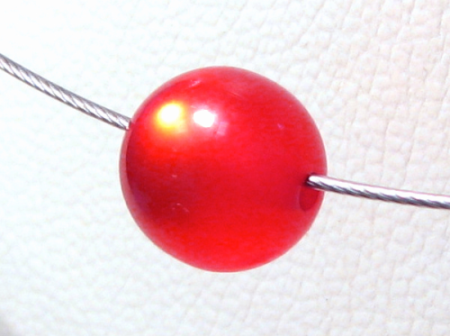 Polaris bead 8 mm glossy red – small hole