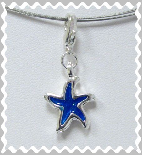 Charms – Pendant – Star jeansblau – Color: Silver