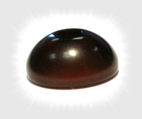 Polaris half bead 10x5 mm – dark brown glossy