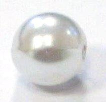 Lacquer bead 8 mm – white