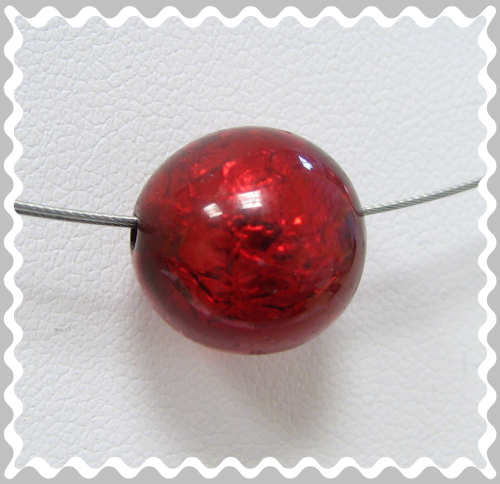 Foil bead 14 mm – red