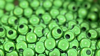 Miracle Beads green - beads 12mm - large hole 4,5mm - 50 gram approx. 63 pieces