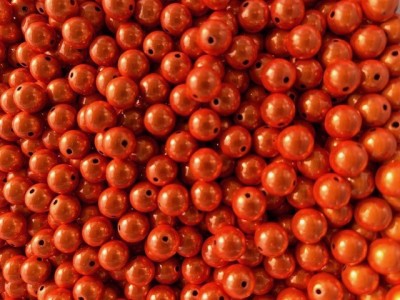 Miracle Beads dunkel orange- Perlen 14mm - 50 Gramm ca. 33 Stück