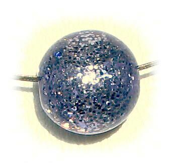 Fine glitter bead 16 mm – light purple