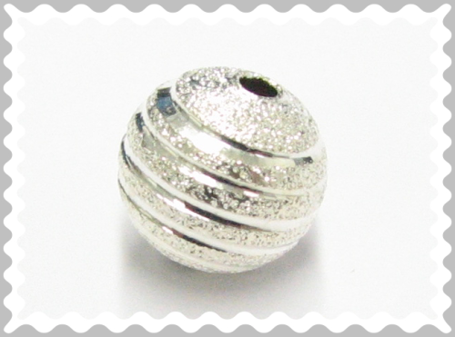 Perle 10mm - diamantiert mit Schliff - Farbe: silber