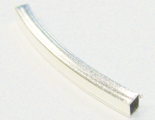 Röhre 24x2mm - gebogen - eckig - Farbe: silber