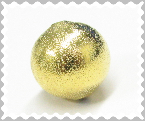 Perle 16mm - diamantiert - Farbe: gold