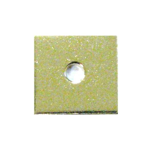 Spacer square 10x10x0,8 mm gold colored — 1 pcs. – large hole, hole 2.2 mm