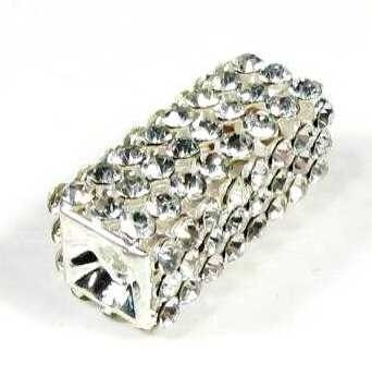 Strass-Röhre 13x30mm eckig