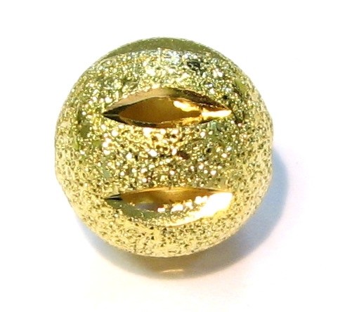bead diamond pierced 10 mm – genuine gilded