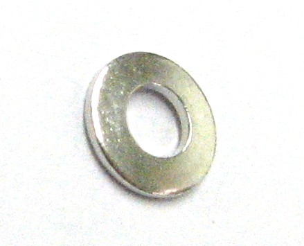 Spacer Scheibe 06mm rhodiniert - 1 Stück - Großloch, Loch 2,9mm