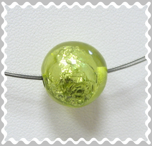 Foil bead 14 mm – green