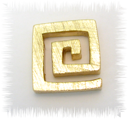 Creative pendant -Square snail- gilded