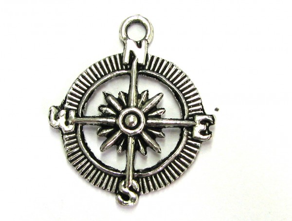 Compass -24 mm – Pendant antique silver