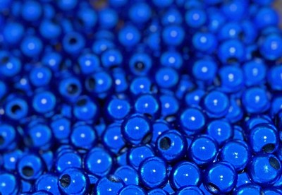 Miracle Beads blau - Perlen 12mm - Großloch 4,5mm - 50 Gramm ca. 63 Stück